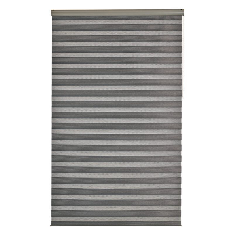 Store jour/nuit SOLSTICE coloris noir/blanc 150 x 250 cm
