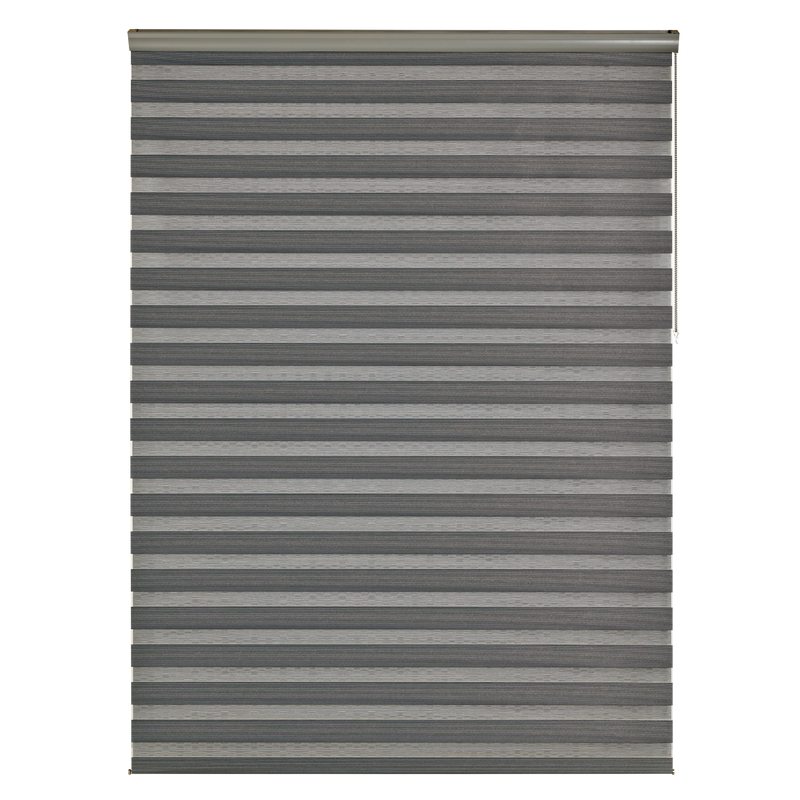 Store jour/nuit SOLSTICE coloris noir/blanc 180 x 250 cm