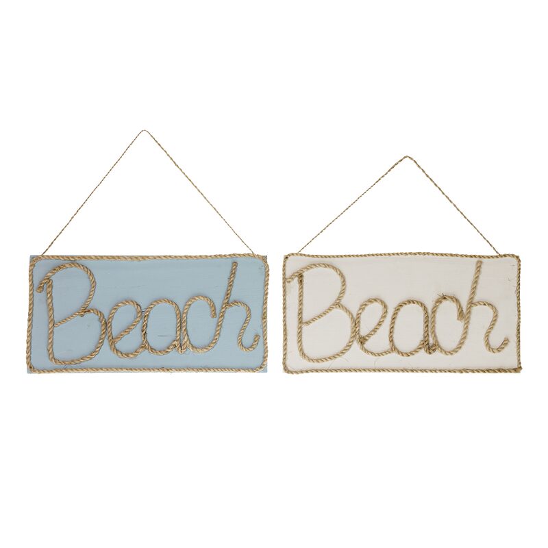Plaque murale en bois WHITEHAVEN coloris blanc