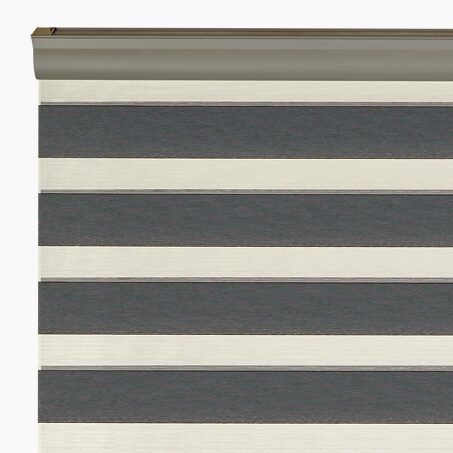 Store jour/nuit SOLSTICE coloris noir/blanc 180 x 250 cm