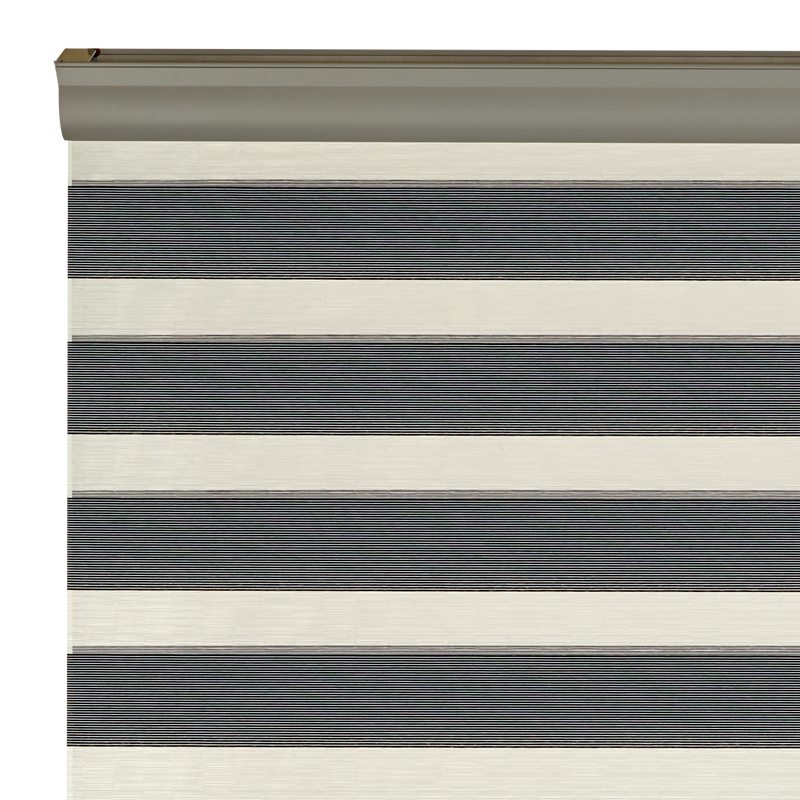 Store jour/nuit SOLSTICE coloris noir/blanc 180 x 250 cm