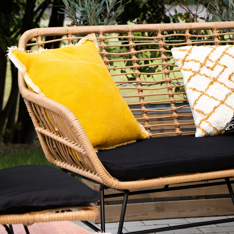 Banquette PALMA coloris naturel 2 places