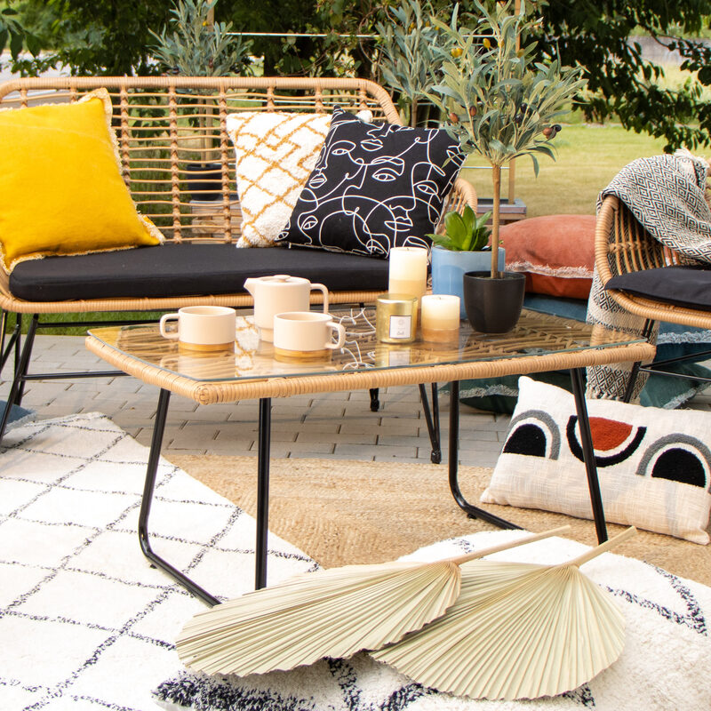 Table PALMA coloris naturel 95 x 55 cm