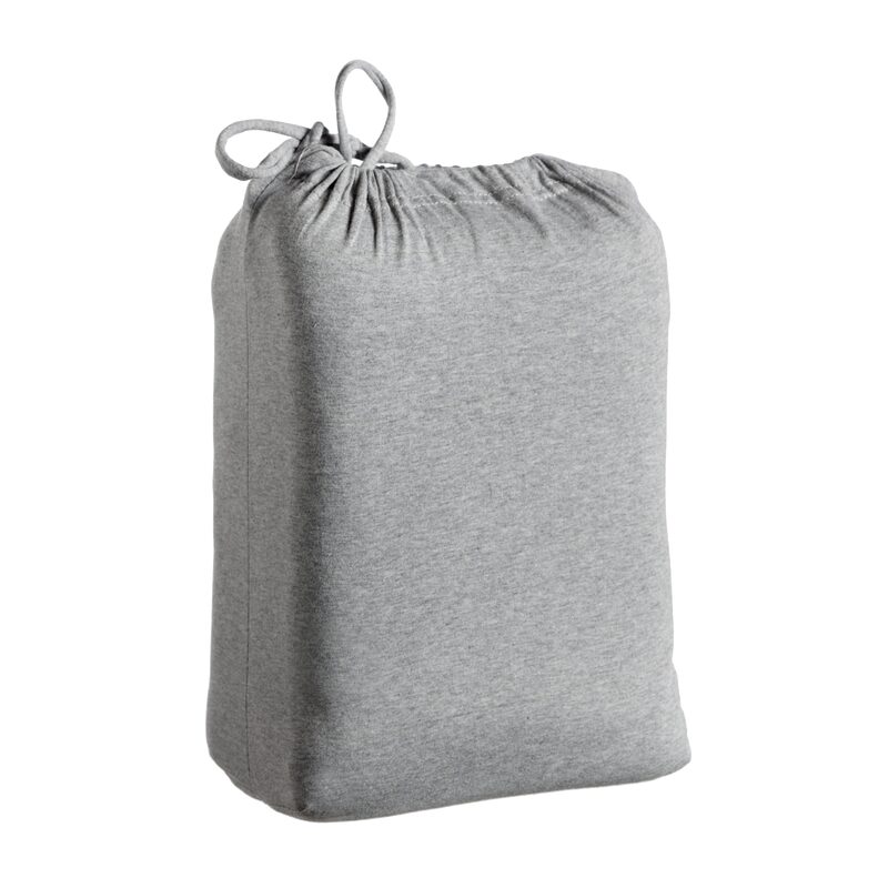Parure de lit en jersey TOM coloris gris chiné 240 x 220 cm