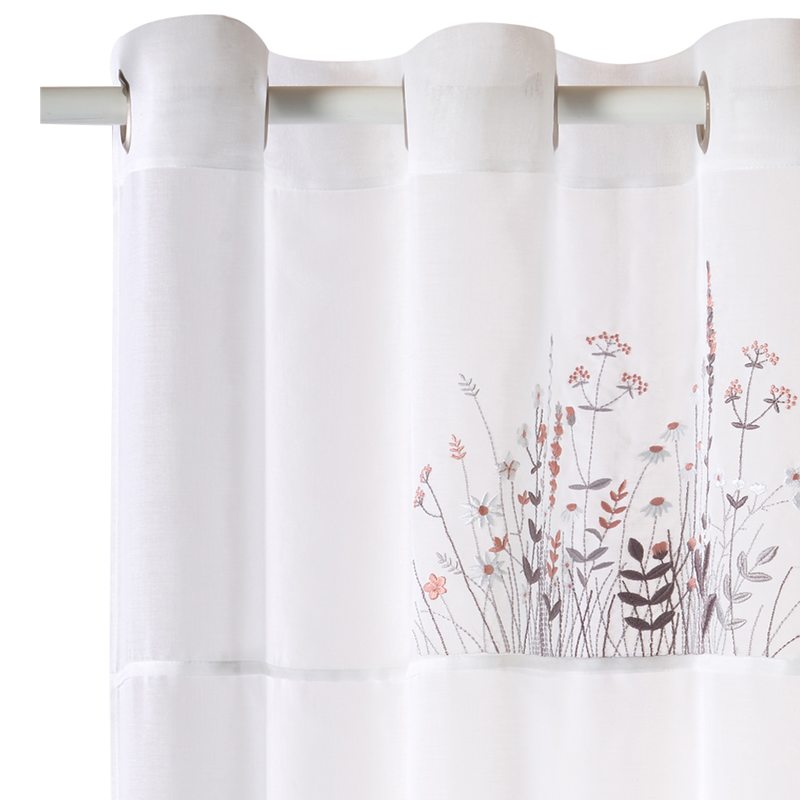 Voilage MARGOT coloris rose poudré 140 x 240 cm