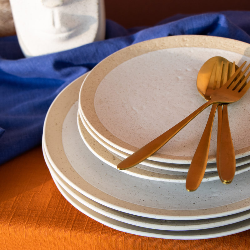 Assiette SARRANT 21 cm coloris grès