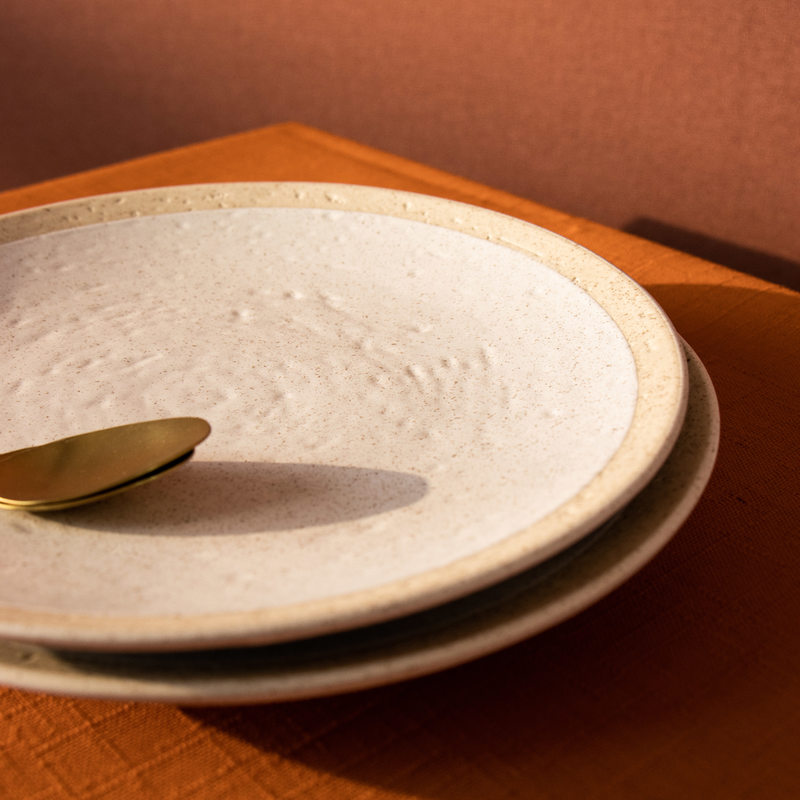 Assiette SARRANT 21 cm coloris grès