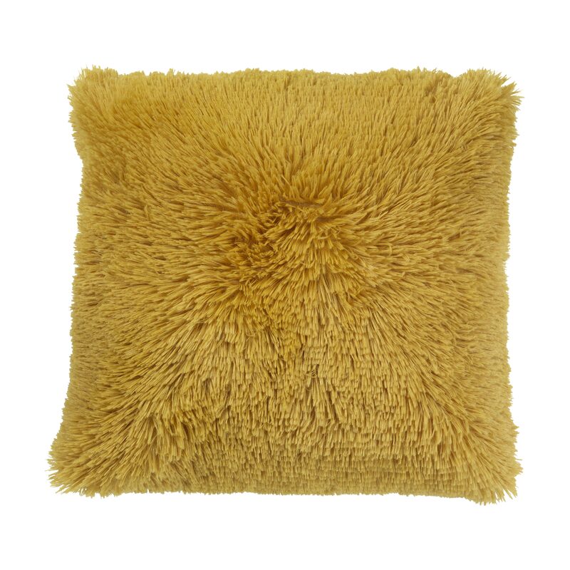 Coussin BODRUN coloris jaune moutarde 45 x 45 cm