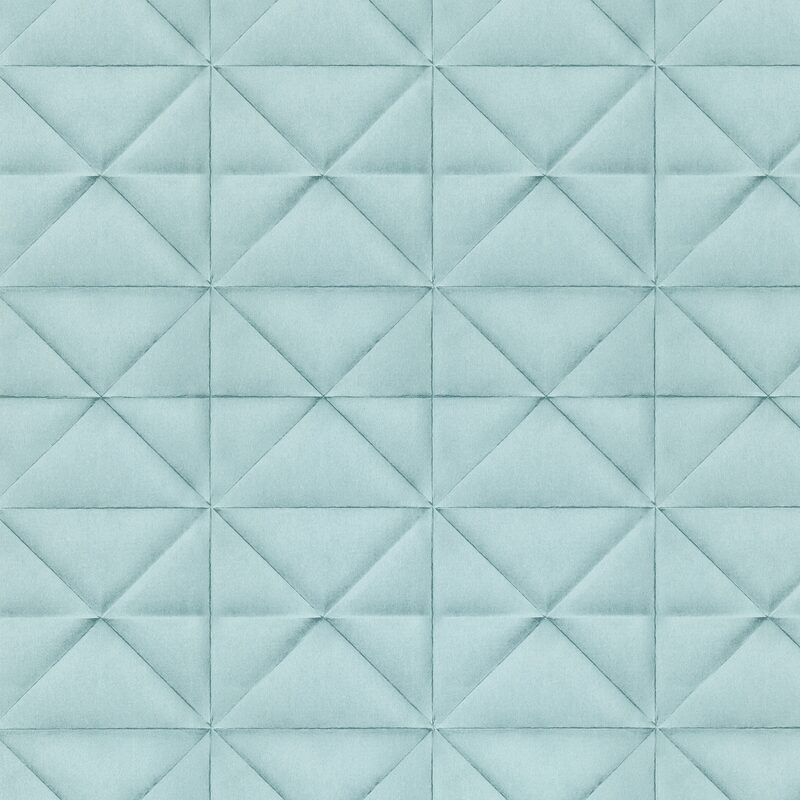 Papier peint intissé AKINORI coloris bleu aqua
