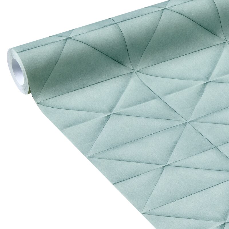 Papier peint intissé AKINORI coloris bleu aqua