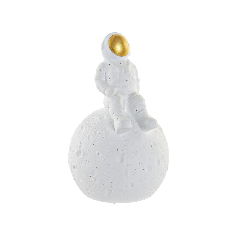 Lampe à poser COSMONAUTE coloris blanc et or 47 x 31,5 cm