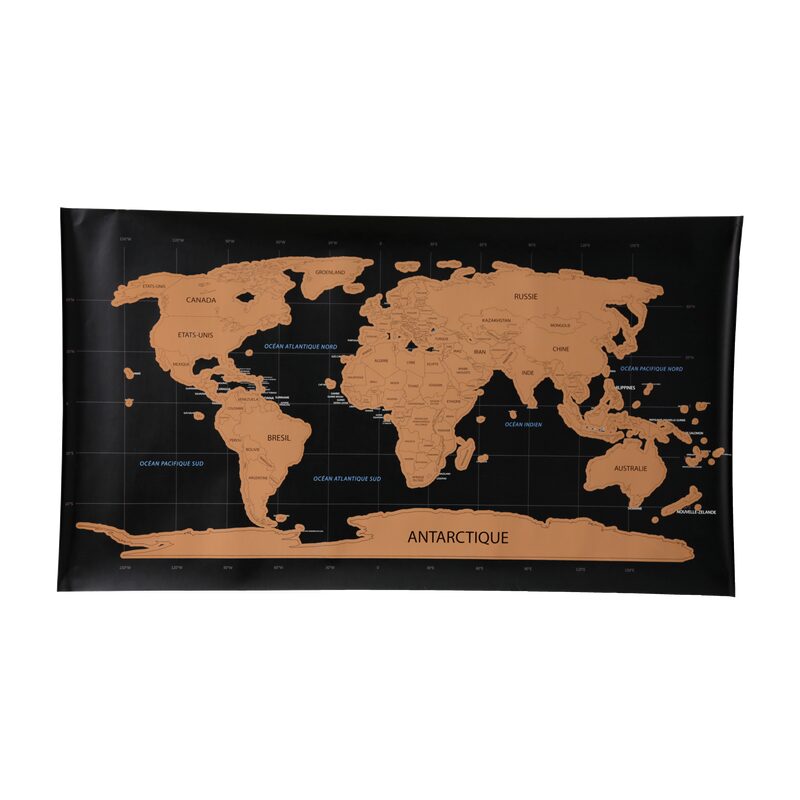 Coloriage CARTE DU MONDE