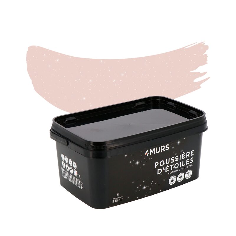 Peinture POUSSIÈRE D'ÉTOILES Acrylique rose myriad Mat 2 L