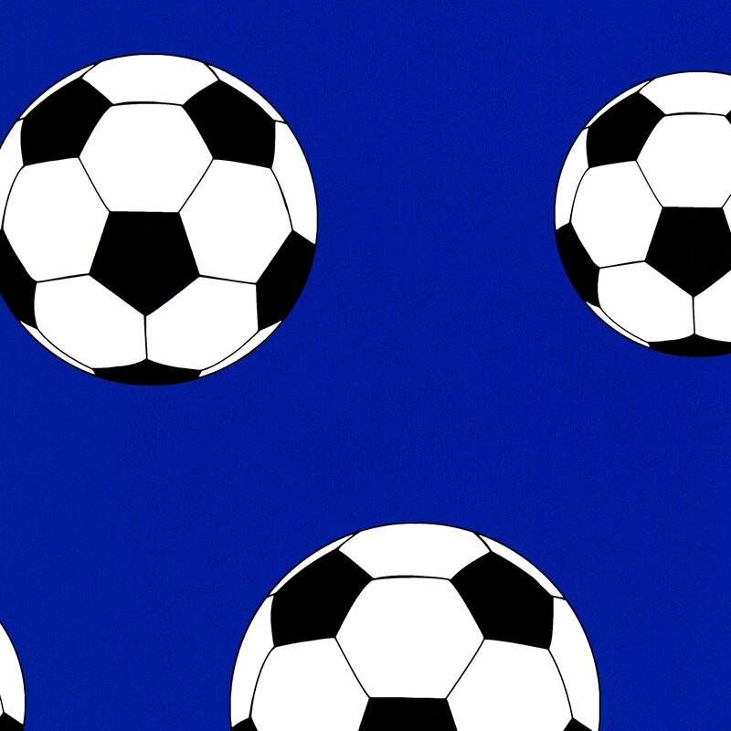 Papier peint FOOT CUP coloris bleu roi
