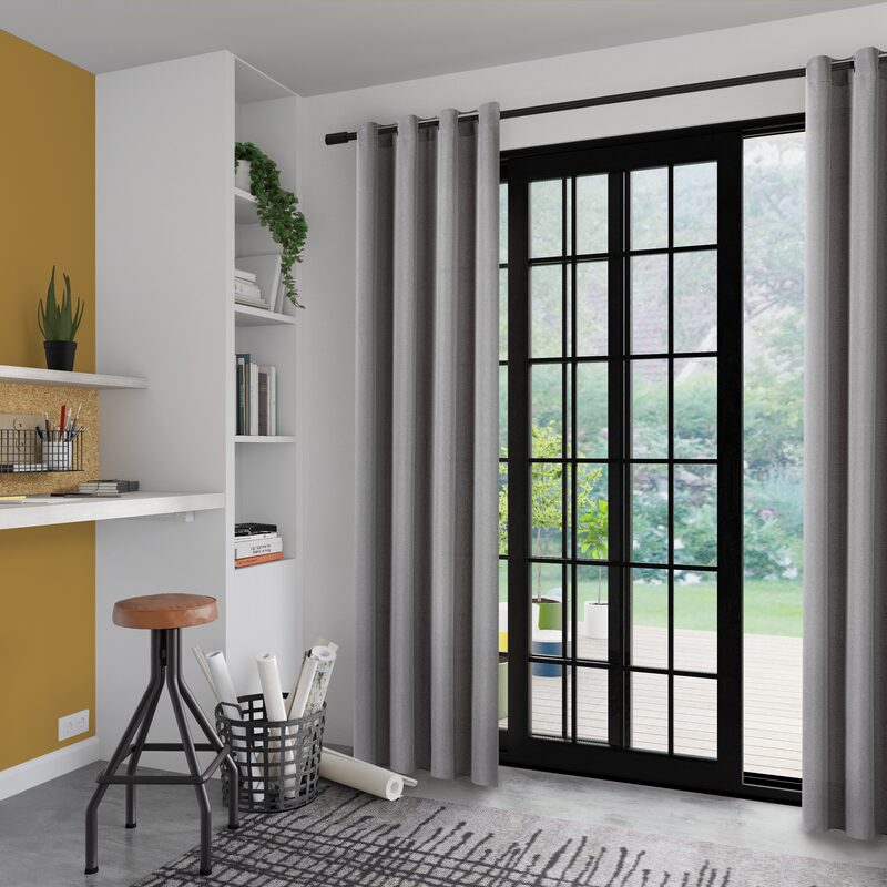 Rideau MERIDA coloris gris 140 x 260 cm