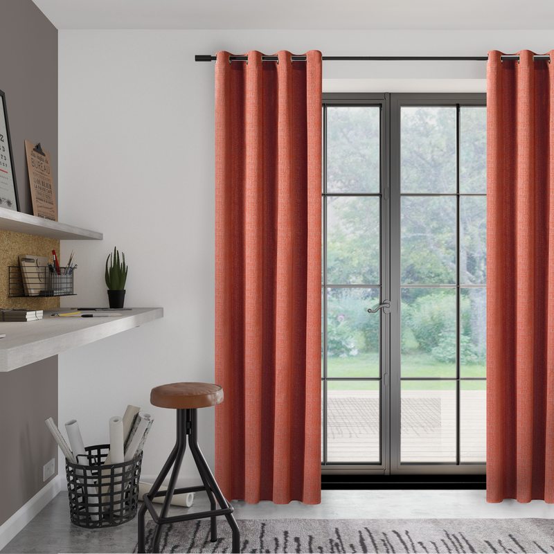 Rideau CASEY coloris brique 140 x 260 cm