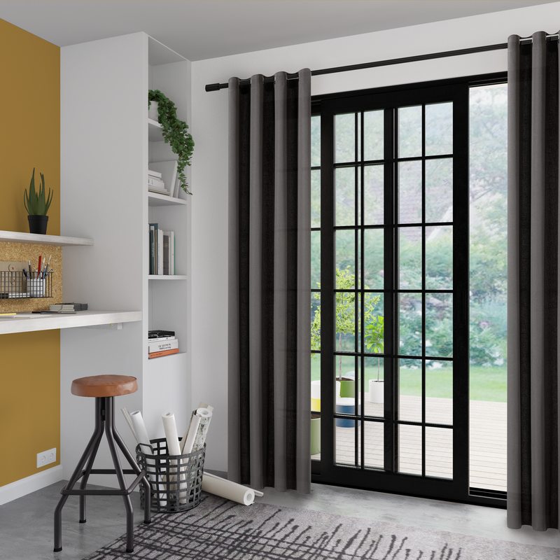 Rideau MERIDA coloris anthracite 140 x 260 cm