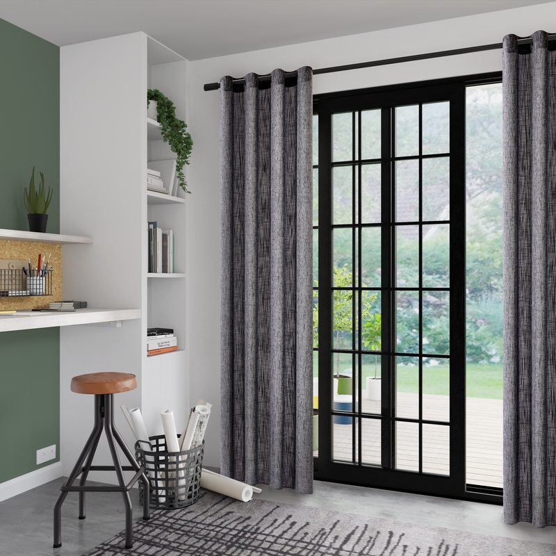 Rideau KEATON coloris gris 140 x 260 cm