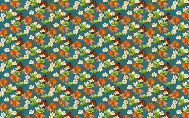Papier peint intissé HANGZHOU coloris multicolore