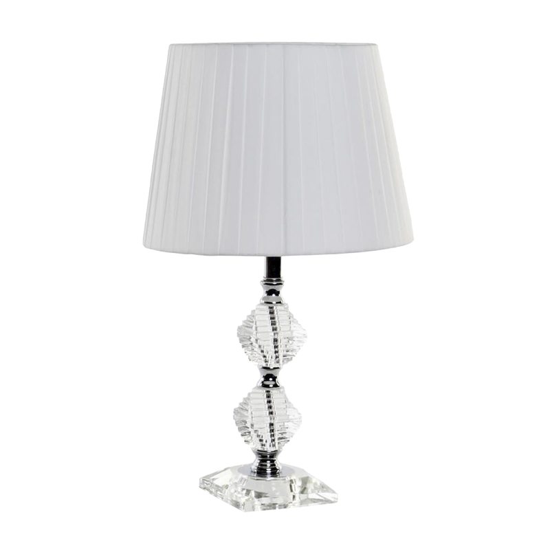 Lampe à poser BELANIE coloris argent 46,5 x 28 cm