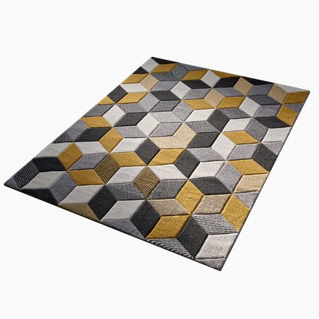 Tapis EZIO coloris jaune 150 x 200 cm