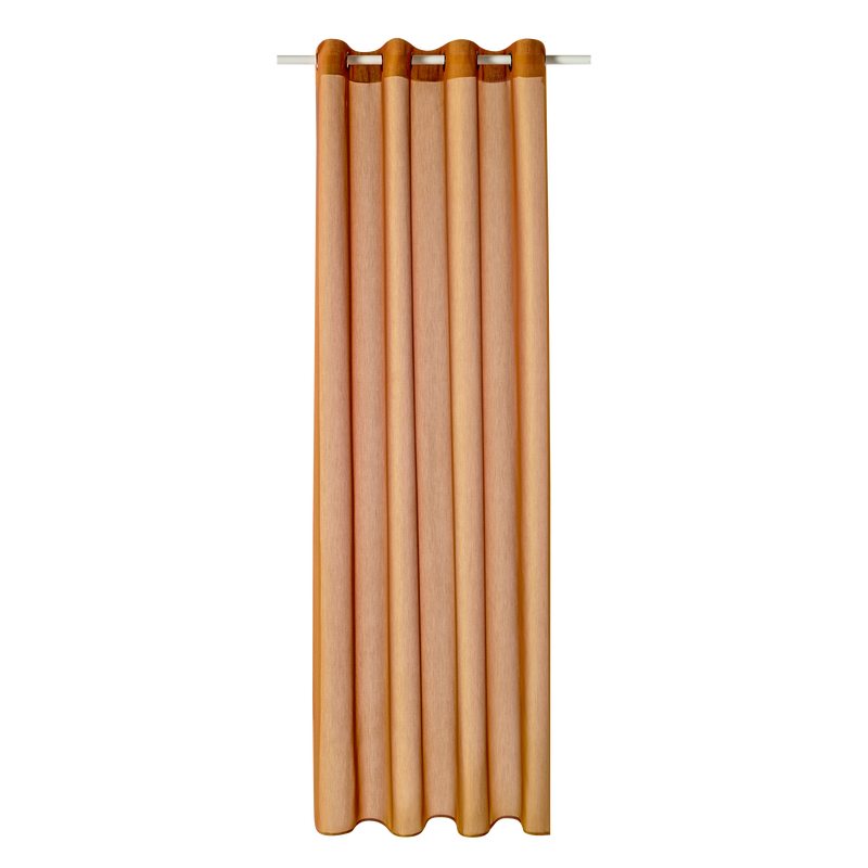 Voilage VOILE PLUS QUE CHIC coloris ocre 135 x 240 cm