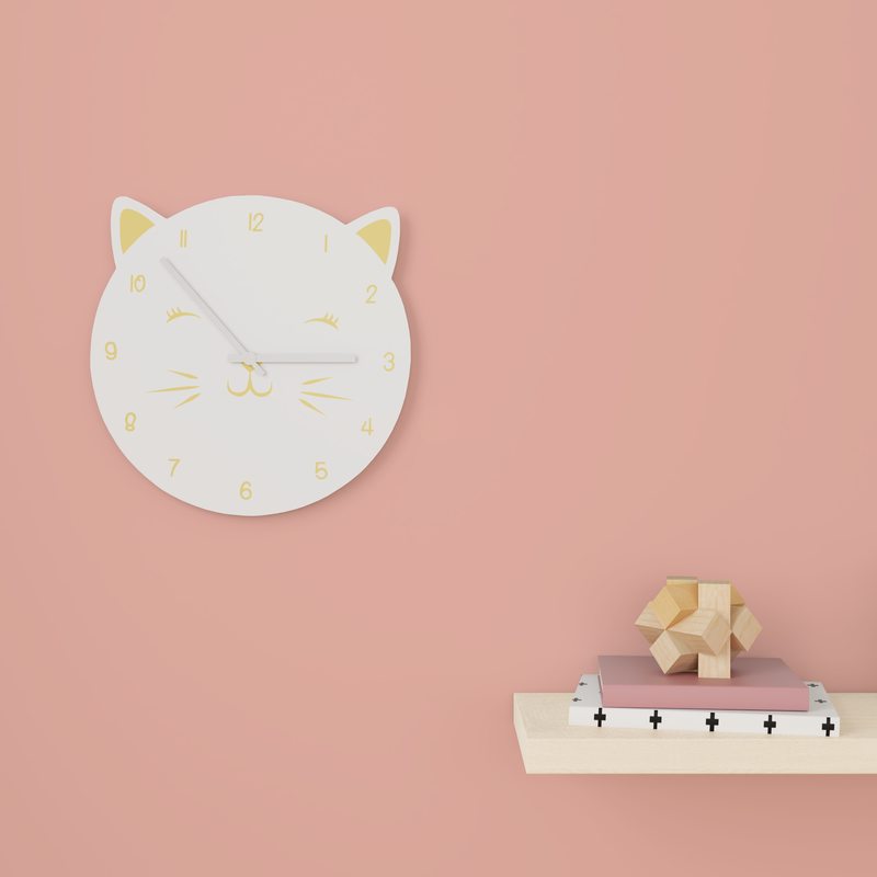 Horloge SWEET CAT coloris blanc
