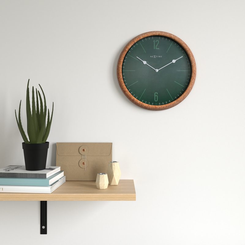 Horloge CORK coloris vert impérial