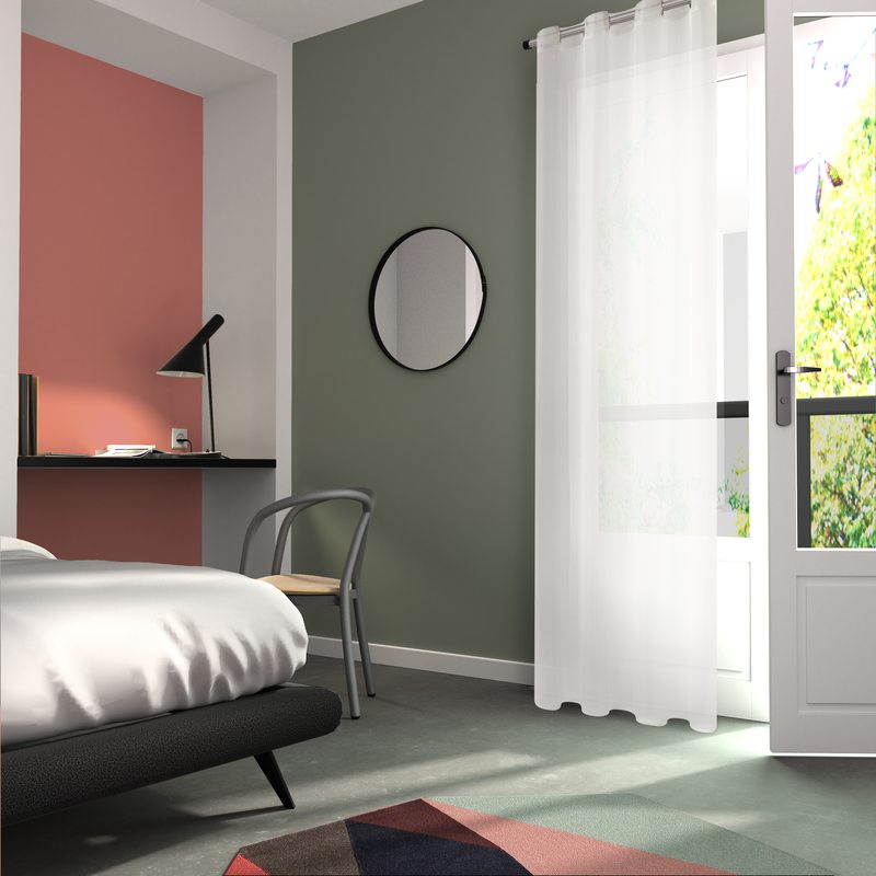 Voilage CELLO coloris blanc 140 x 240 cm