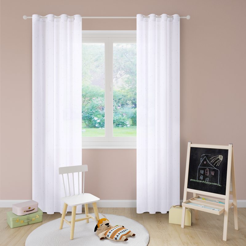 Voilage STELLATO coloris perle 140 x 240 cm