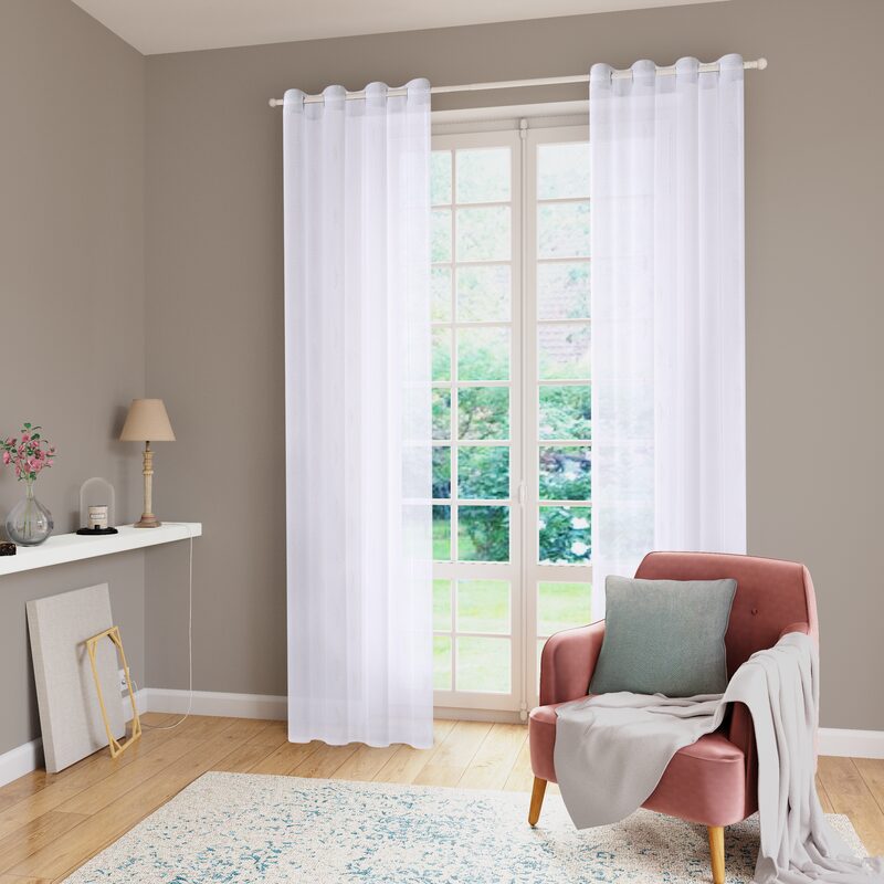 Voilage SINA coloris argent 140 x 240 cm