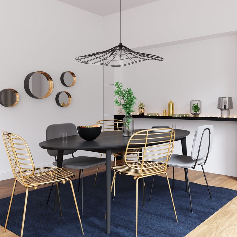 Suspension ANJA coloris noir 25 x 105 cm