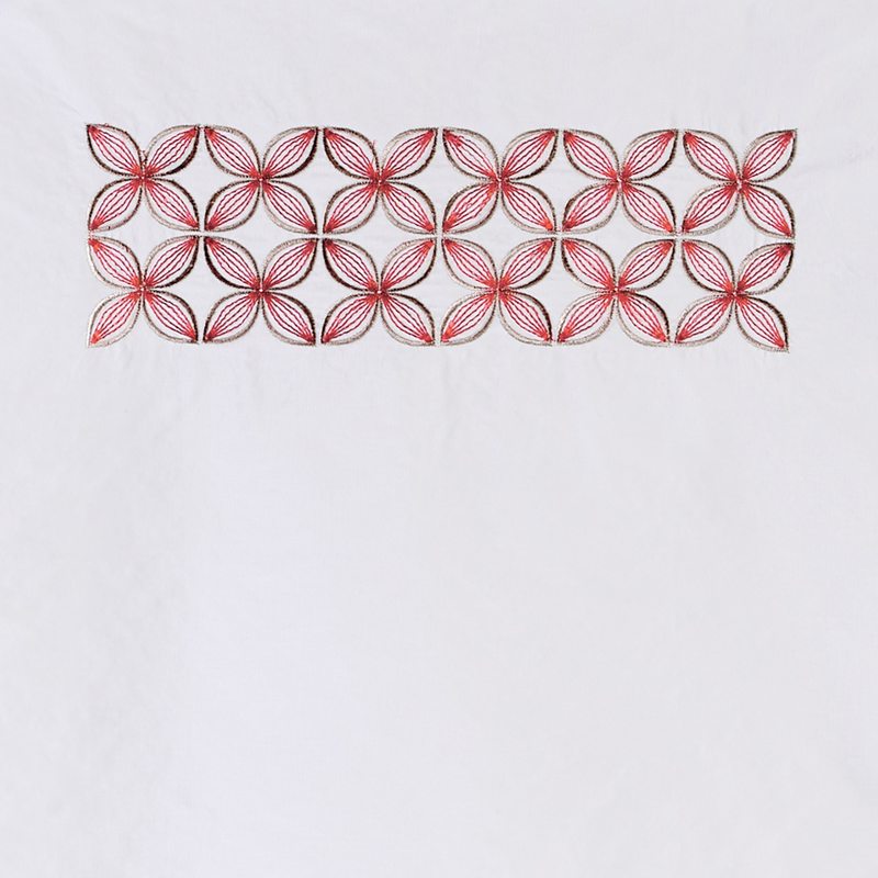Vitrage FINKA coloris corail 45 x 60 cm