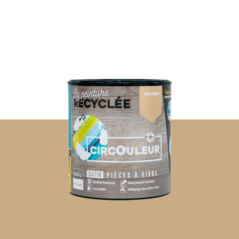 Peinture CIRCOULEUR Acrylique sable chaud Satiné 0,5 L