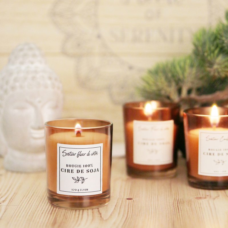 Bougie parfumée CIRE SOJA fleur de coton