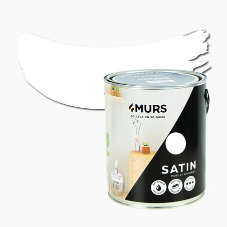 So Quick Peinture Peinture blanc Satiné 2,5 L