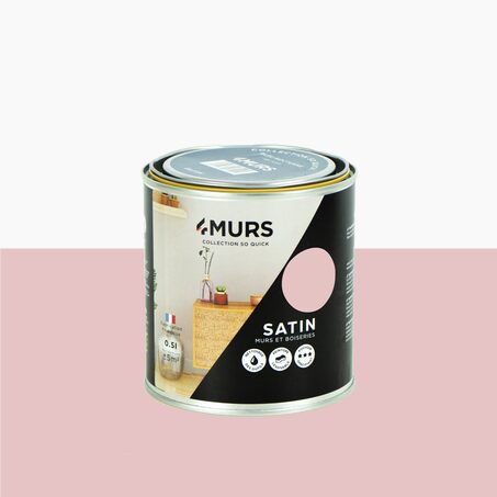 So Quick Peinture Peinture bouton de rose Satiné 0,5 L