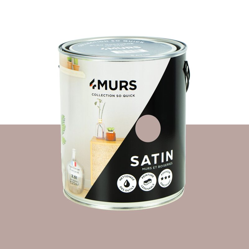 Peinture SO QUICK Acrylique latte macchiato Satiné 2,5 L