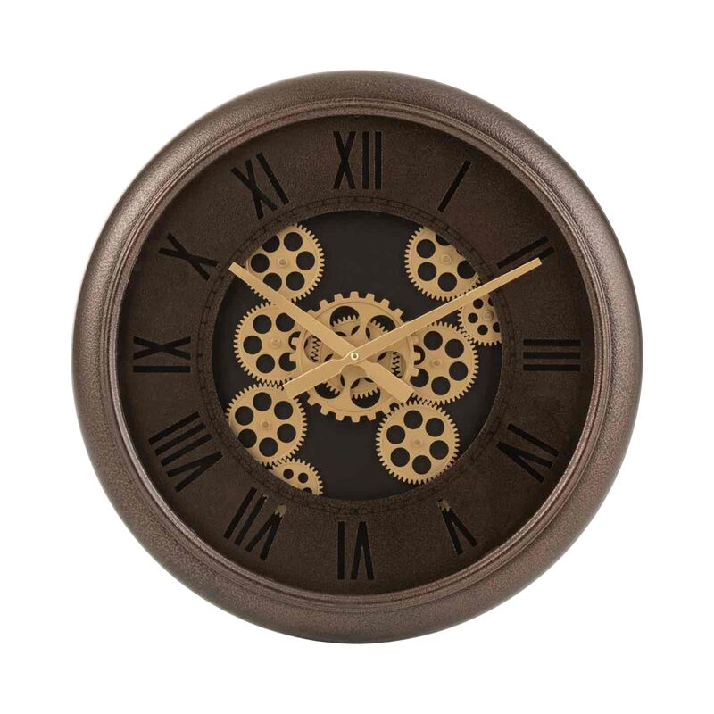 Horloge à rouage LUCIEN coloris marron
