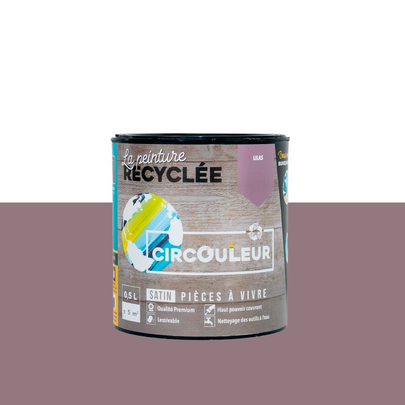 Peinture CIRCOULEUR Acrylique lilas Satiné 0,5 L