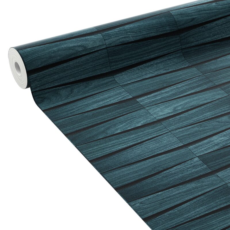 Papier peint intissé YOKO coloris bleu pétrole