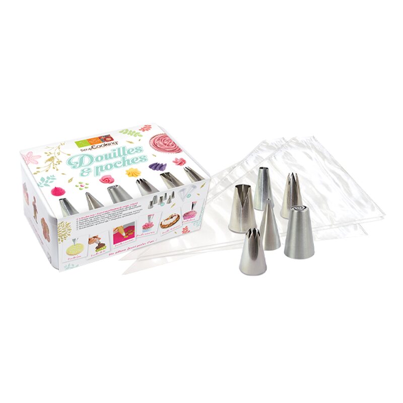 Accessoire pâtisserie COFFRET DOUILLES ET POCHES coloris multicolore