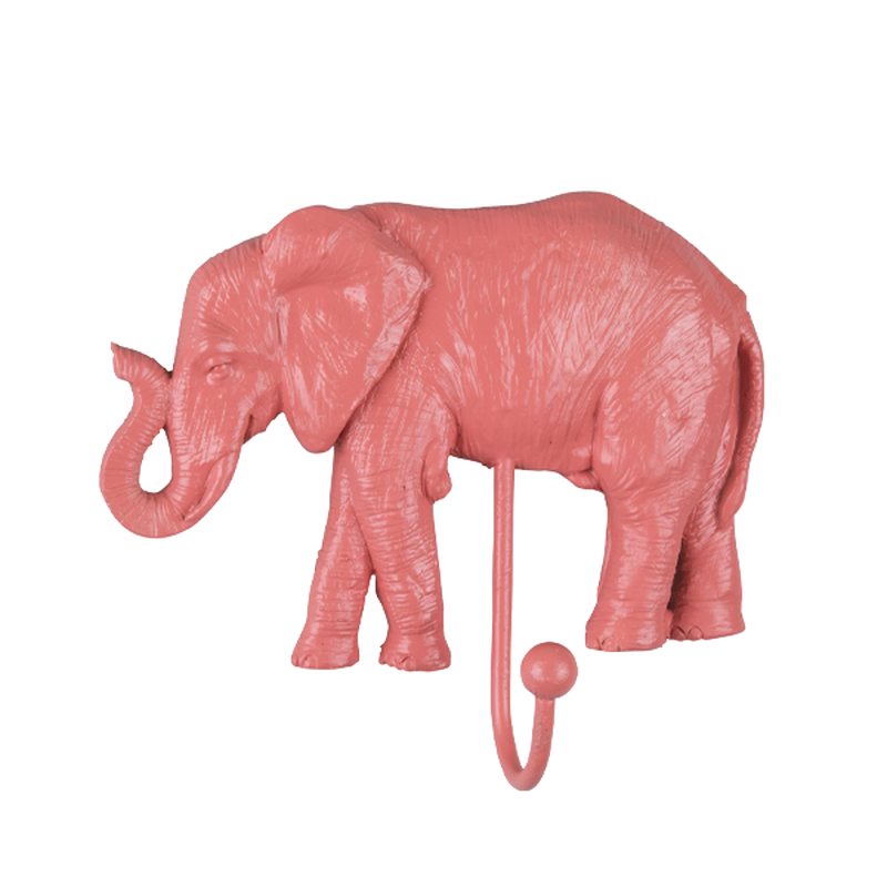 Patère CIRO coloris mat rose corail