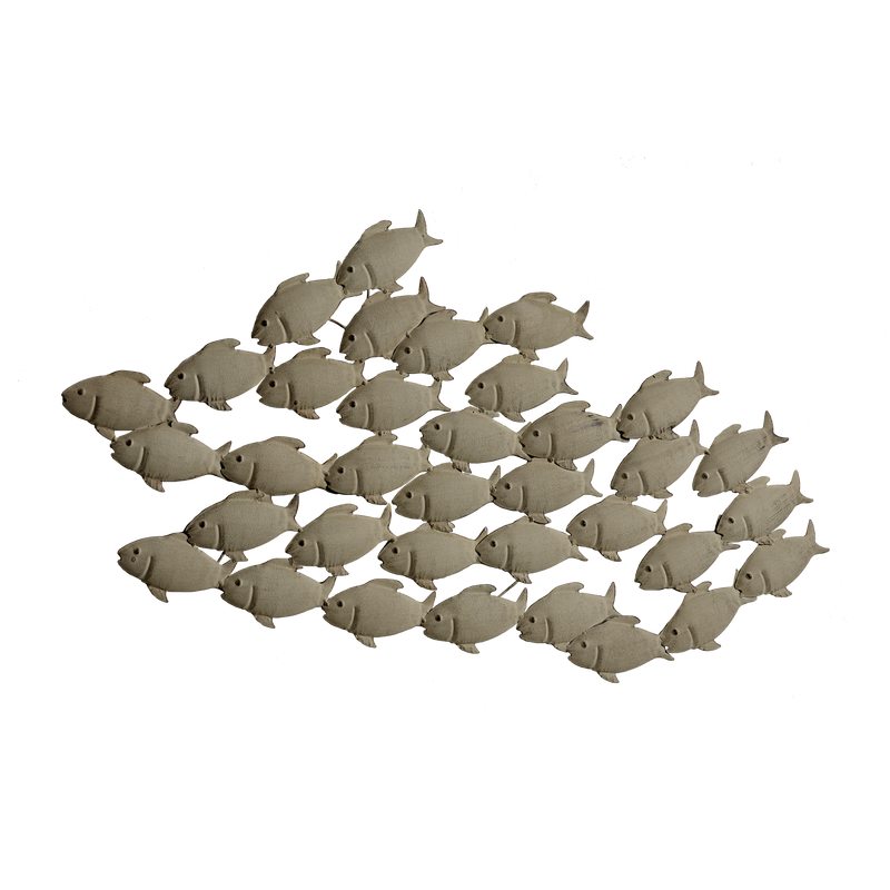 Déco murale métal DORADE coloris Gris clair