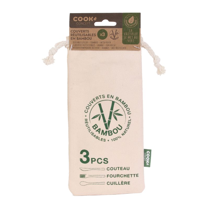 Coffret couverts THOR coloris bambou