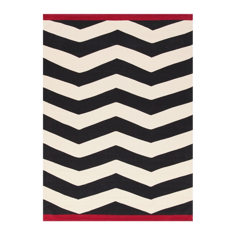 Tapis IKAT coloris noir 140 x 200 cm