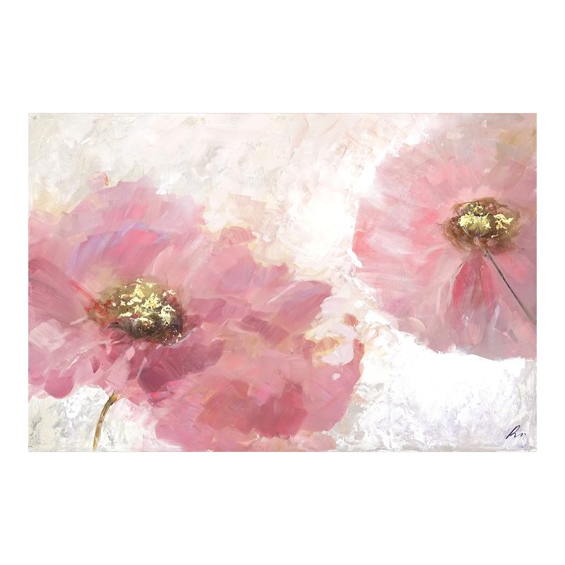 Toile peinte encadrée LISERON 110 x 70 cm