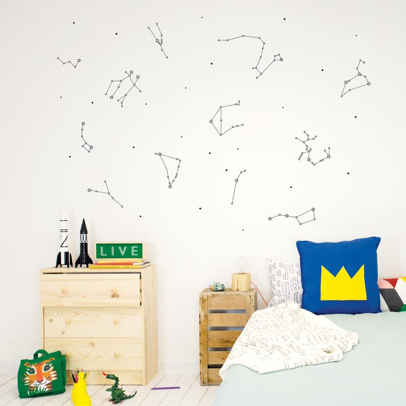 Sticker phosphorescent KIDS CONSTELLATIONS coloris noir