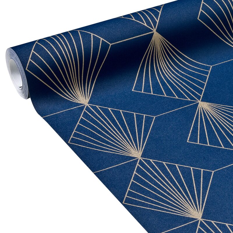 Papier peint intissé GATSBY coloris bleu marine
