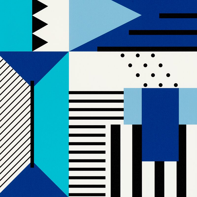 Papier peint intissé UNION LANE coloris bleu jeans
